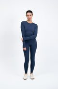 Essential Long Sleeve Fitted Top - Pageant Blue