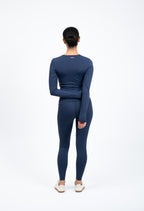 Essential Long Sleeve Fitted Top - Pageant Blue