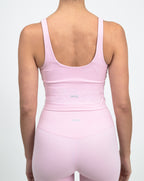 BareFit V-Neck Cropped Tank Top - Baby Pink