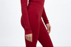 Essential Long Sleeve Fitted Top - Maroon