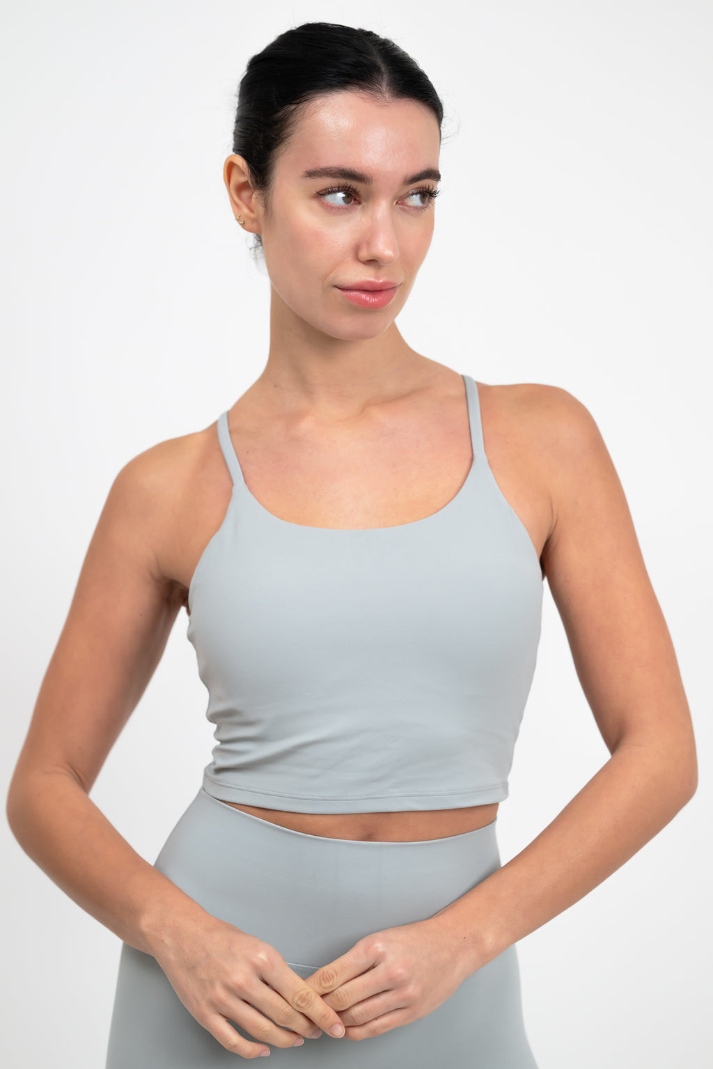 UltraSkin Cropped Cami Top - Slate Gray