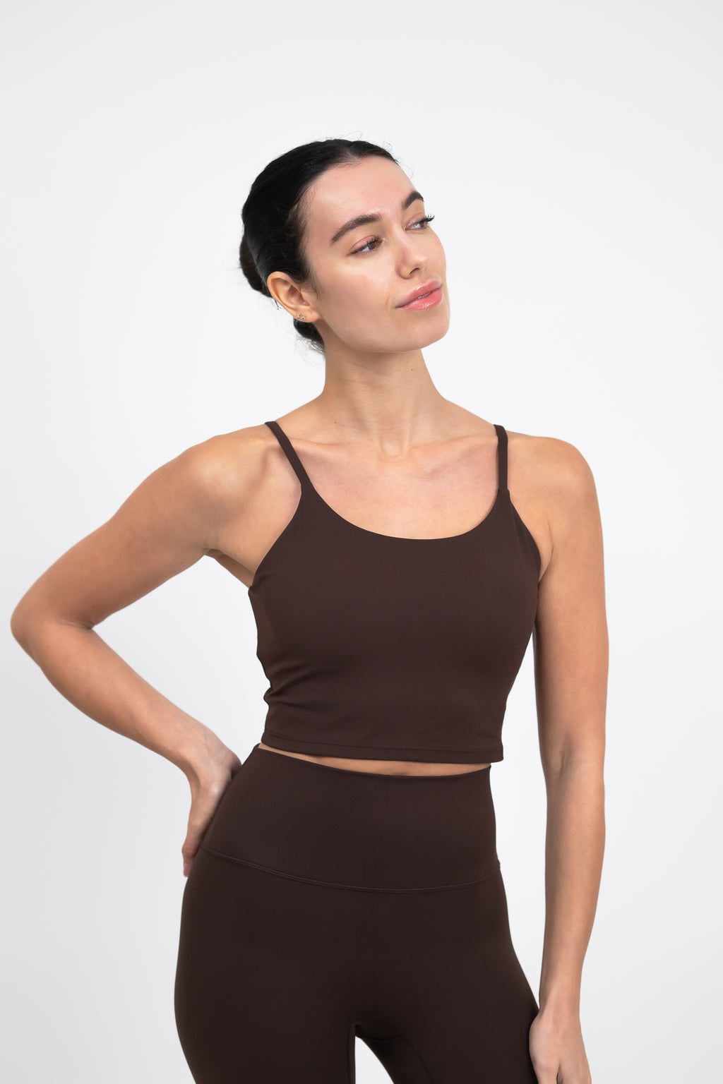 UltraSkin Cropped Cami Top - Espresso