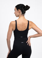 BareFit V-Neck Cropped Tank Top - Black