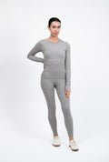 Essential Long Sleeve Fitted Top - Limestone