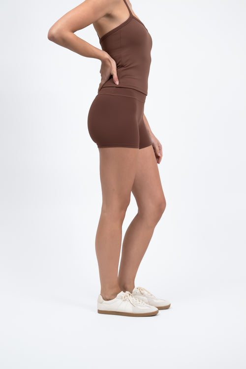 ActiveFlex High-Rise 3" Biker Shorts - Mocha